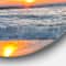 Designart - Beautiful Sunrise over the Horizon.' Beach Metal Circle Wall Art